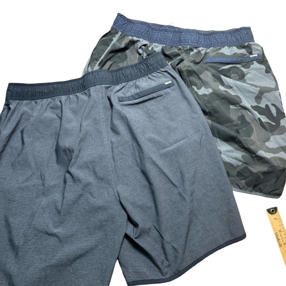 Vuori V330 Banks Hybrid Shorts Men's Large Lot of 2 Camo & Blue Heather - Picture 2 of 8